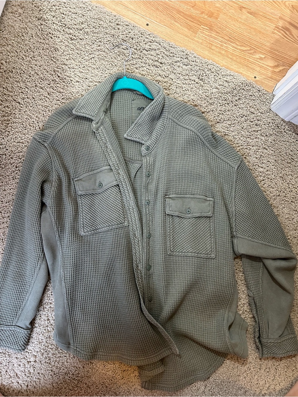 Aerie waffle button down
